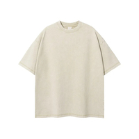 T-shirts pour hommes en toile 100% coton de haute qualité, lavage à l'acide, logo personnalisé, écologiques, séchage rapide, respirants, manches courtes, été
