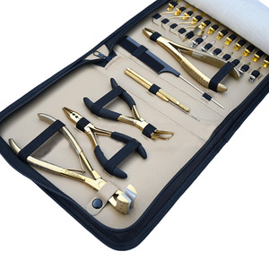 MIANBRO ENTERPRISES Stainless Steel Hair Extension Tools <b>Kit</b> MB-ZS-1160 Tape-In Pliers Micro-Link Removal Pliers <b>Beads</b> Crimping - Product Image 2