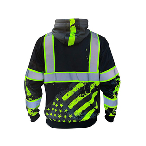 เสื้อฮู้ดดี้ผู้ชายแบบขายส่ง OEM ผลิตตามสั่ง เสื้อฮู้ดดี้นิรภัยแบบ Hi Vis ขายตรงจากโรงงาน เสื้อฮู้ดดี้นิรภัย Hi Vis - Product Image 2