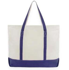 Sac fourre-tout personnalisé pour voyages touristiques en plein air, pour accessoires de sport, en coton bio, grande capacité, grand format, avec poignées. - Product Image 1