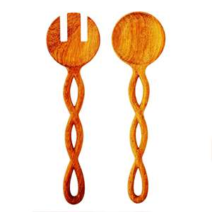 Ensemble de service à salade fait main, écologique, compatible lave-vaisselle, ustensiles à salade pour la maison et la cuisine, fabriqué en Inde - Product Image 4