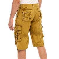Pantalones Cortos Cargo de Lona para Hombre, Estilo Veraniego, para la Playa, con Múltiples Bolsillos, de Secado Rápido, Transpirables, 100% Algodón, Impermeables, Casuales, Estilo Urbano