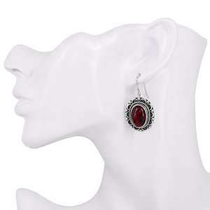 Pendientes Colgantes Clásicos de Plata Oxidada con Amatista, Regalo de Aniversario para Mujer, Venta al por Mayor, Proveedor ARTS - Product Image 2