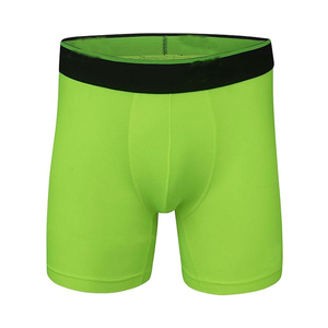 Calzoncillos bóxer transpirables de punto de spandex/poliéster para hombre, ropa interior elástica con abertura frontal. - Product Image 3