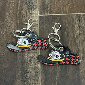 Llavero de Cuero Vacuno Genuino Hecho a Mano con Diseño a Cuadros de Vaquero del Oeste, Clip para Llaves, Regalo para Hombres y Mujeres - Product Image 4