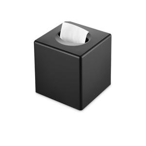 Boîte à mouchoirs décorative de style ferme moderne, forme carrée, blanc vieilli, design en métal rustique pour salle de bain - Product Image 4