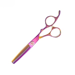 Ciseaux à effiler Ryzer Studio en acier inoxydable, pointe de lame affûtée, pour droitiers, manche en plastique, long manche, pour salon de coiffure - Product Image 3
