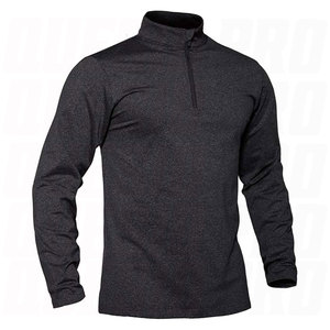 Chemises de golf à manches longues pour hommes, col zippé, doublées en polaire, chaudes, performantes, respirantes et anti-transpiration - Product Image 1