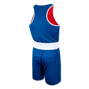 100% Polyester New Fashion Best Quality Wholesale Red <b>Boxing</b> Uniforms Customs Printed <b>Boxing</b> Vest And Short Sets - Product Image 4