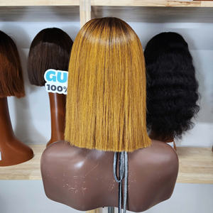 Peluca de Cabello Humano Liso Negro con Raíz Marrón Ombre, Encaje Transparente HD 4x4 5x5, Línea de Cabello Natural, Sin Pegamento - Product Image 3