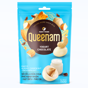 โกโก้ดรากี ช็อกโกแลต ขนมหวาน ขนมขบเคี้ยว รับผลิตแบบ OEM/ODM โยเกิร์ตเคลือบช็อกโกแลต อัลมอนด์ เม็ดมะม่วงหิมพานต์ แมคคาเดเมีย นัท 150 กรัม ฮาลาล ขายดี - Product Image 1