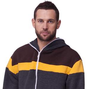 Combinaison polaire à capuche respirante pour homme, avec fermeture éclair, motif uni, pour l'automne et l'hiver, vente en gros - Product Image 6