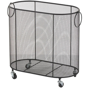 High Quality Metal <b>Wire</b> Laundry <b>Basket</b> With Rolling Wheels Clothes <b>Storage</b> Trolley For Home And Hotel Use Laundry For Home - Product Image 6