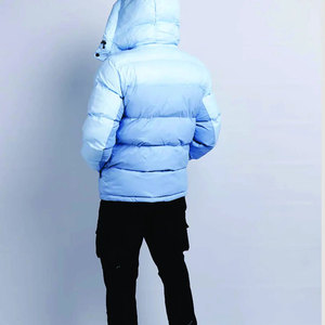 <b>Top</b> Trend Men Casual Slim Fit Hooded <b>Bubble</b> Jacket Long Sleeve Solid Color Polyester Full Zipper Windproof Winter <b>Bubble</b> Jacket - Product Image 4
