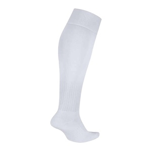Chaussettes hautes pour hommes, couleur unie blanche, en coton tricoté, respirantes, chaussettes de sport, à porter au printemps - Product Image 3