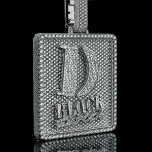Pendentif Thème Europe avec Incrustation de Cristal, Alliage Plaqué Argent, Style Hiphop, Bijou Homme, Cadeau - Product Image 3