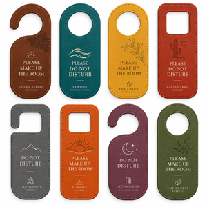 Porte-clés de porte d'hôtel en cuir personnalisé avec logo, panneau de chambre « Ne pas déranger », étiquette de porte pour invités, fabricant en gros - Product Image 6