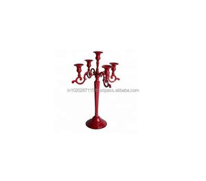 Elegante soporte de candelabros de metal dorado de diseño ideal para la decoración del escenario de la boda y el arreglo de velas de la cena romántica - Product Image 3