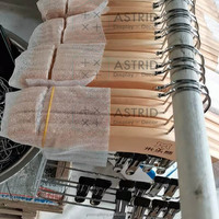 Astrid 23 CM Lüks Logolu Ahşap Askı, Yer Tasarruflu Mağaza Klipsi Pantolon Askısı, Havlu ve Eşarp Askısı, Gardırop ve Perakende Satışlar İçin