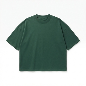 เสื้อยืดคอตตอนหนาน้ำหนักมาก OEM ODM แบบสั่งทำทรงโอเวอร์ไซส์ทรงบ็อกซี่ แขนสั้นสำหรับผู้ชาย เสื้อยืดเปล่า - Product Image 3