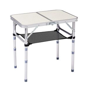 Outdoor Folding 2ft Aluminum <b>Table</b> Portable Picnic <b>Table</b> with 3 Adjustable Heights Lightweight and <b>Foldable</b> for Patio Side Use - Product Image 3