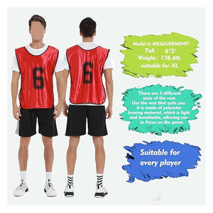 New Sports Numbered Practice Vest Breathable Training Bibs <b>Soccer</b> Basketball Scrimmage Team Identification Lightweight 100% - Product Image 3