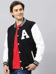 Nouvelle arrivée : veste varsity en laine pour homme, 100% coton, fermeture à boutons, style baseball universitaire, pour l'hiver, prix bas - Product Image 5