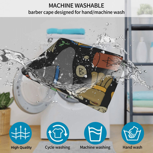 Cape de Coiffure Enfant Imperméable en Tissu Polyester Qualité Supérieure Vente en Gros Logo Personnalisé Direct Usine 2026 - Product Image 6
