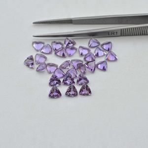 3mm-10mm amatista brasileña Natural facetada trillón corte calibrado piedra preciosa joyería única pedido personalizado fabricante de piedra - Product Image 1