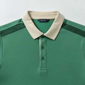 Wholesale High Quality 220gsm 96% Cotton Custom logo Business Polo <b>T</b>-<b>shirt</b> Contrast Tape Stand up <b>Collar</b> Polo <b>Shirts</b> for Men - Product Image 4