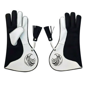 Gants en cuir longueur poignet, motif aigle noir et blanc, impression par transfert thermique, durables, décontractés, mode, quatre saisons - Product Image 4