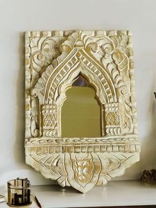 Decorative Wood <b>Framed</b> <b>Wall</b> Mirror Customizable Shape Full Color Digital Printing Industrial Style Interior Decor - Product Image 5