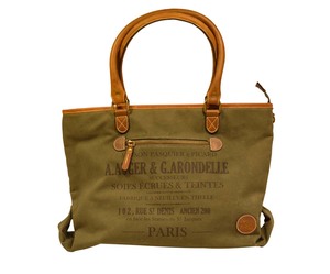 Vintage Canvas <b>Tote</b> <b>Bag</b> with Two Leather Handles <b>Zipper</b> Closure Water Resistant Letter Print for Travel & Daily Use - Product Image 1