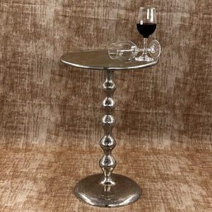 Hammered Metal <b>Side</b> <b>Table</b> Decorative Accent End <b>Table</b> Aluminum Corner <b>Table</b> for Living Room Bedroom Hall - Product Image 2
