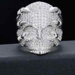 Personality Party Classic Jewelry Bague en Argent Sterling 925 plaqué Rhodium Or Blanc avec Moissanite VVS taille brillant sertie à griffes - Product Image 1