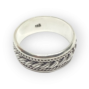 GNW-R001-Silver Spinning Ring Twisted Wire Design Sterling Silver Bali Ring For Gift Women Men Unisex - Product Image 1