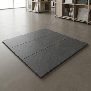 Carreaux de sol extérieurs en porcelaine effet granit anthracite noir moderne à motifs italiens 20 mm 600x900 mm 300x300 mm, robustes et antidérapants R11 - Product Image 4