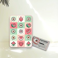 Tuiles à cils en acrylique personnalisées, magnétiques, rectangulaires, carrées, avec motifs diamant, cœur, fleur, pastèque, pour artistes en extension de cils