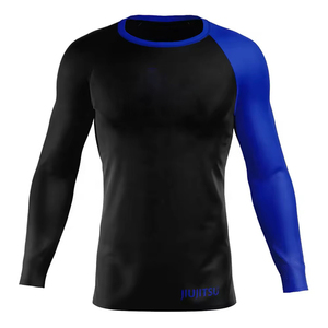 Custom Sublimation Print Logo Rash Guard Long Sleeve MMA Rashguards Breathable Material Martial Arts Wear Bjj Rashguards For Men - Product Image 2