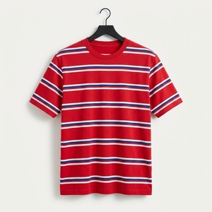 Striped Crew Neck Short Sleeve T-<b>Shirt</b> Casual Everyday Comfortable Regular Fit Unisex Summer Streetwear Breathable Lightweight - Product Image 5