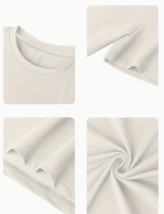 T-shirt décontracté pour femme en jersey brodé floral à imprimé numérique, doux et extensible, à manches courtes, col rond, coupe ample - Product Image 5