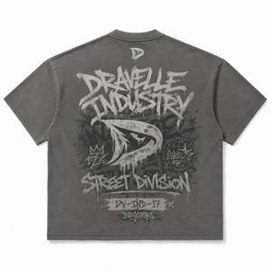 Camiseta de Manga Corta para Hombre DRAVELLE INDUSTRY, 100% Algodón Jersey, Cuello Redondo, Color Sólido Informal, con Logotipo Estampado en la Parte Delantera - Product Image 2