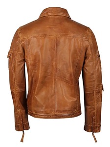 เสื้อแจ็คเก็ตนักขี่มอเตอร์ไซค์สไตล์วินเทจสำหรับผู้ชาย - Product Image 2