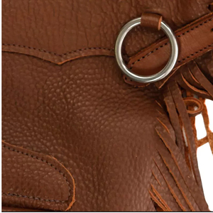 BAND BROTHERS Chaps de cowboy pour hommes, couleur unie, design personnalisé, franges, cuir véritable, fermeture à boucle, coupe décontractée, entraînement - Product Image 5