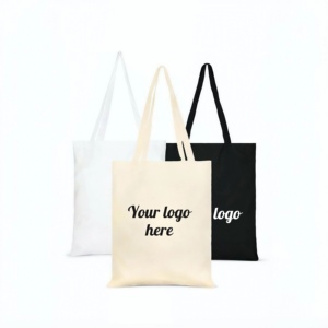 Custom Logo Cotton Canvas Tote <b>Bag</b> Reusable Eco Friendly Wholesale Bulk Promotional Shopping Grocery Shoulder Handbag - Product Image 2
