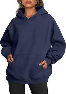 Sweat à capuche pour femme de haute qualité, épais, 100% coton, confortable, coupe décontractée, surdimensionné, extensible à l'avant - Product Image 3