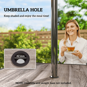 Square Outdoor Dining <b>Table</b> for Comfortable Al Fresco Meals - Product Image 4