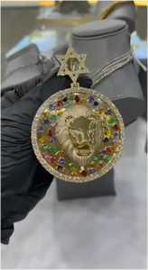 จี้ฮิปฮอปผู้ชาย เงินแท้ 925 ประดับเพชรโมอิสซาไนต์ จี้แบบ Iced Out เครื่องประดับแร็ปเปอร์ - Product Image 4