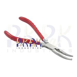 Pince de pêche en acier inoxydable de 175 mm avec poignées en PVC, mâchoires dentelées, pince à bec courbé, coupe-câble, pour la fabrication de bijoux, le bricolage, l'artisanat, OEM - Product Image 6