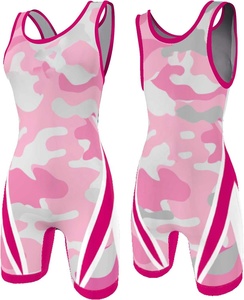 Maillot de lutte pour femme Sublimation Polyester Spandex haltérophilie filles justaucorps sublimés maillots de lutte - Product Image 2